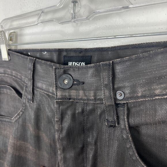 Hudson Byron 5 Pocket Straight Jeans Men 32 Brown Denim Cotton Button Fly USA - Picture 10 of 14